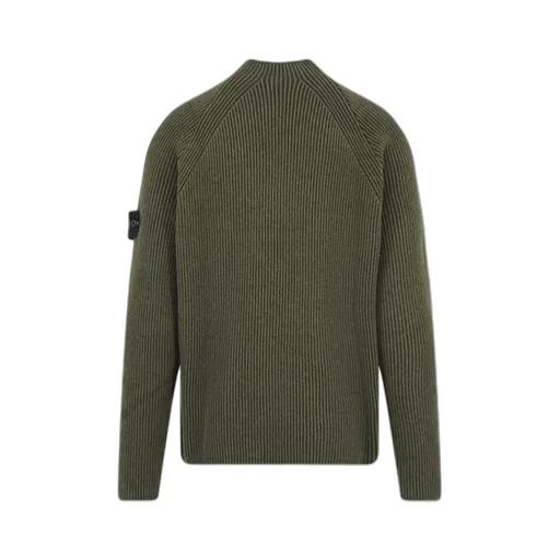 Stone Island Logo Patch Straight Hem Jumper