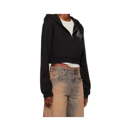 We11Done Cropped Zip-Up Hoodie