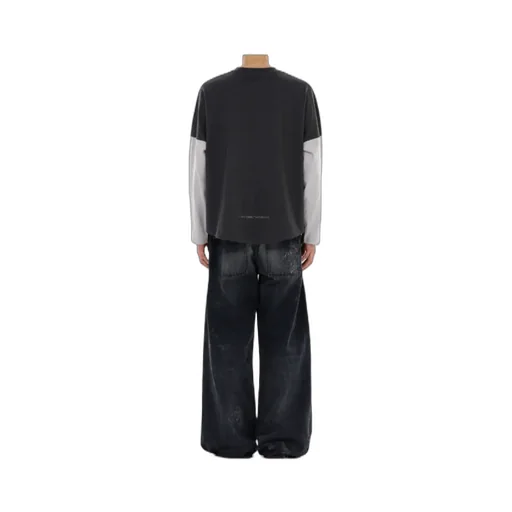 Two-Tone Long-Sleeve Top