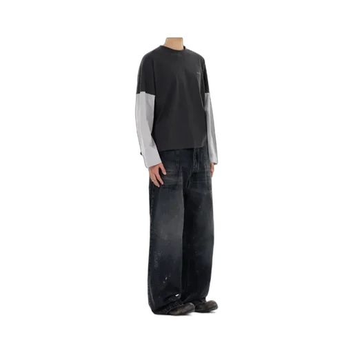 Two-Tone Long-Sleeve Top