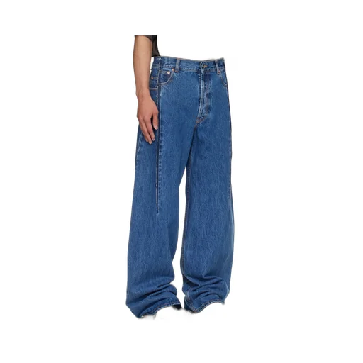 Frayed-Detail Balloon Jeans