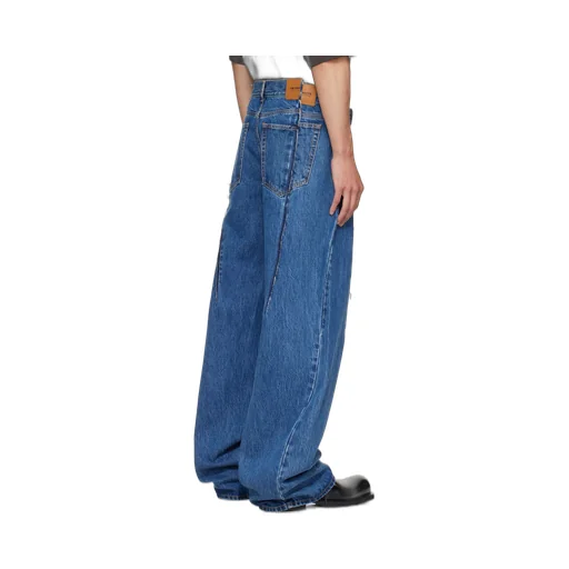 Frayed-Detail Balloon Jeans