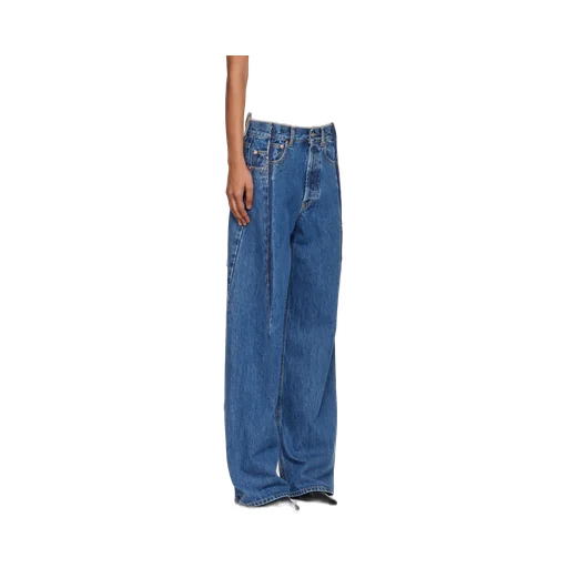 Frayed-Detail Balloon Jeans