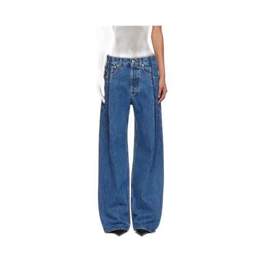 Frayed-Detail Balloon Jeans