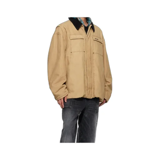 Corduroy-Collar Cotton Jacket