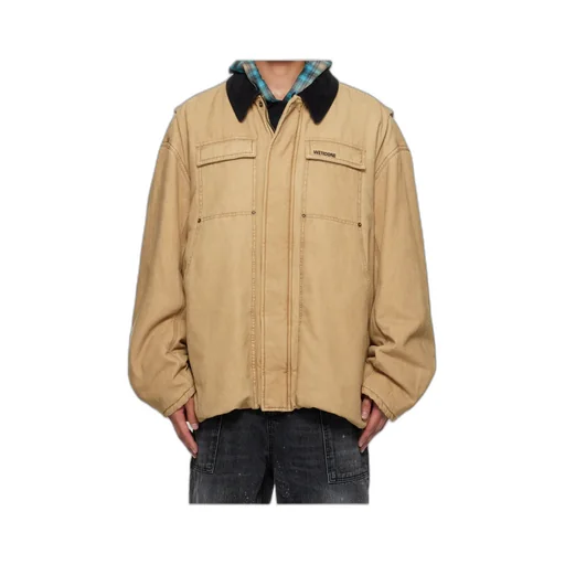 Corduroy-Collar Cotton Jacket