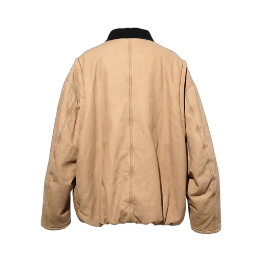 Corduroy-Collar Cotton Jacket