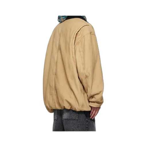 Corduroy-Collar Cotton Jacket