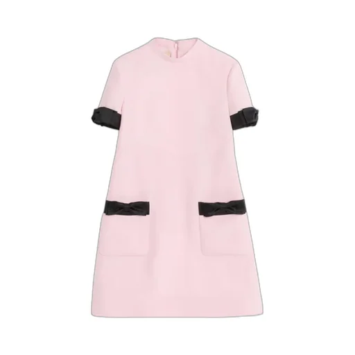 Valentino Crepe Couture Bow Detailed Mini Dress