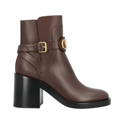 Valentino Vlogo Signature Block Heel Ankle Boots