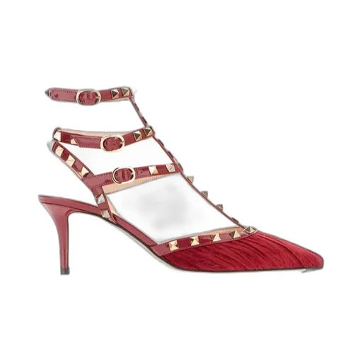 Studded High-Heeled Sandals