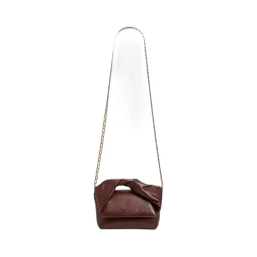 Twisted-Handle Leather Tote Bag