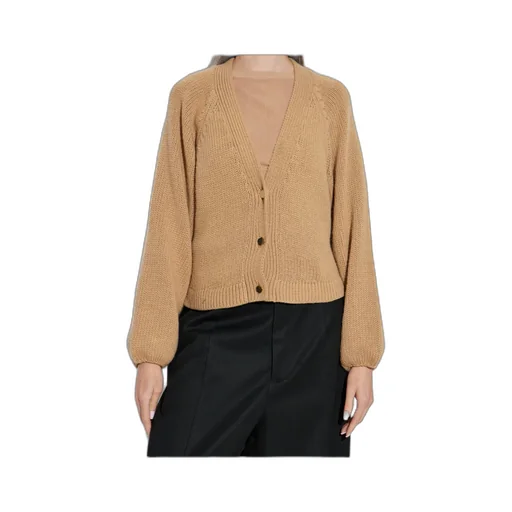 Balloon-Sleeve Cardigan