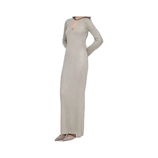 Brunello Cucinelli Sparkling Ribbed Knit Dress