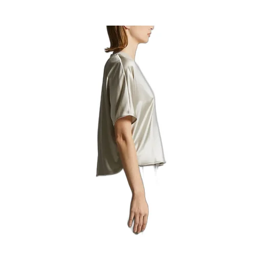 Satin-Trimmed Boxy Top