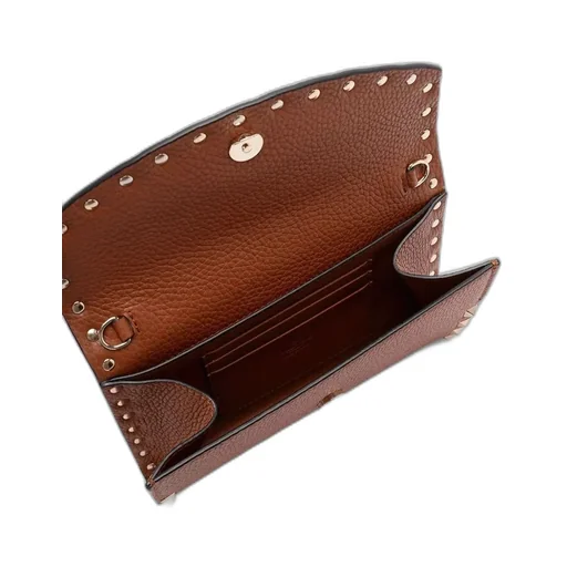 Studded Leather Chain Shoulder Bag