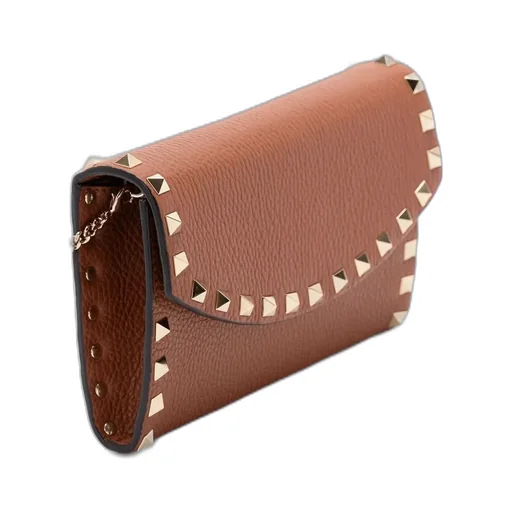 Studded Leather Chain Shoulder Bag
