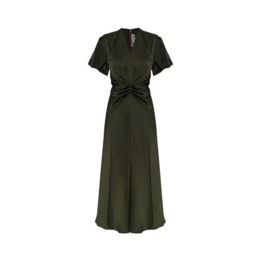 Draped V-Neck Dress