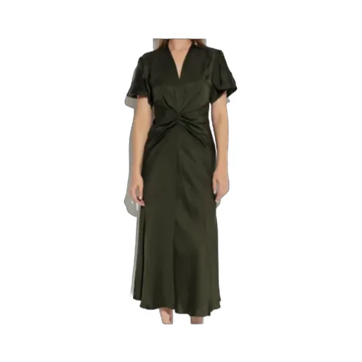Draped V-Neck Dress