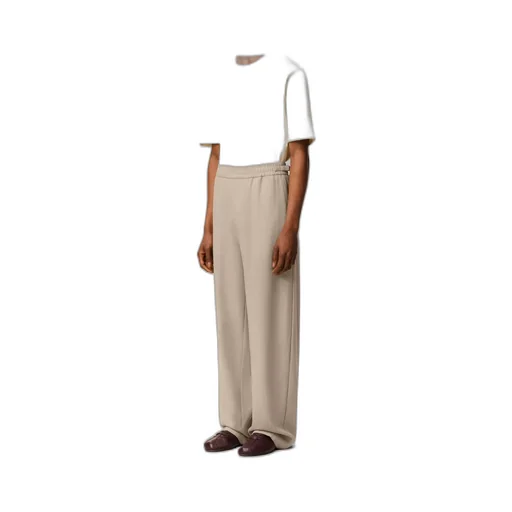 Ami Paris Logo Plaque Straight Leg Trousers