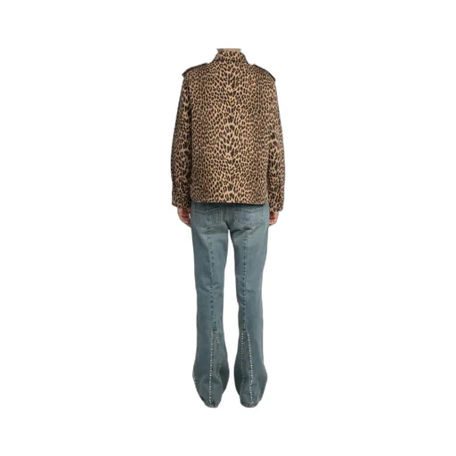 Leopard-Print Button-Fastening Shirt