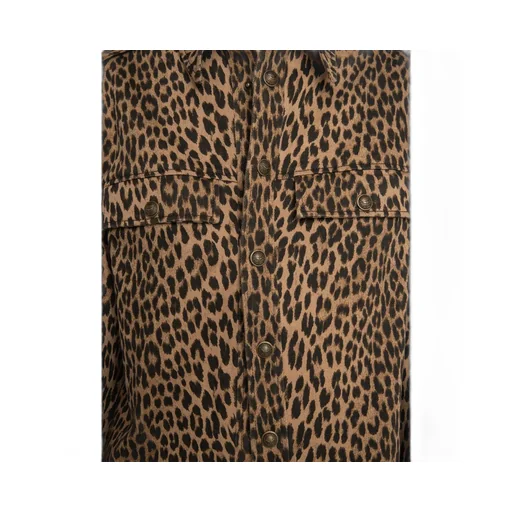 Leopard-Print Button-Fastening Shirt
