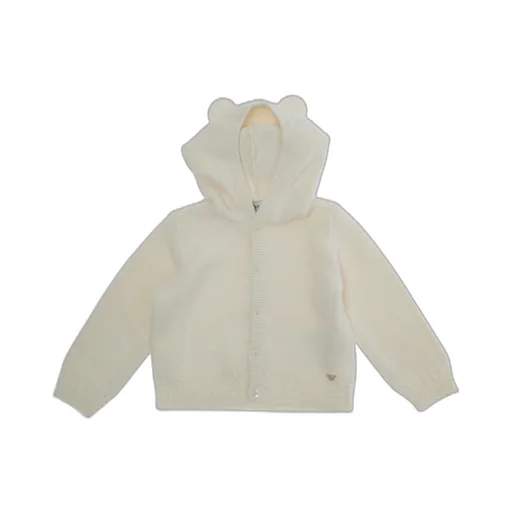 Emporio Armani Kids Logo Detailed Hooded Cardigan