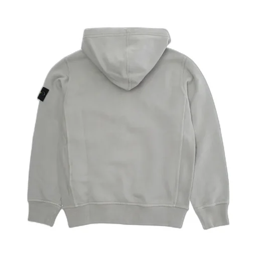 Stone Island Junior Compass Patch Zip Up Hoodie
