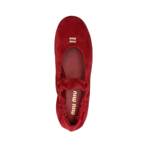 Miu Miu Logo-Detailed Ballet Flats