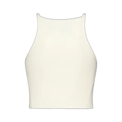 Courrges Logo Embroidered Knitted Top