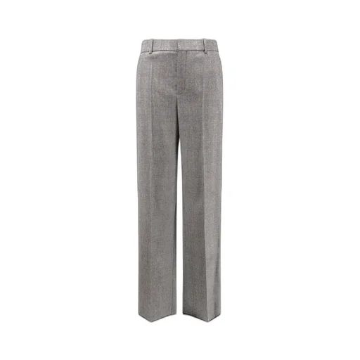 Check-Pattern Wool Trousers