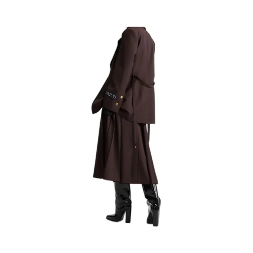 Patou Collared Belted Coat