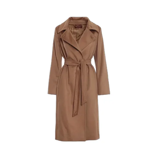 Max Mara Studio Bcollag Belted Long-Sleeved Coat