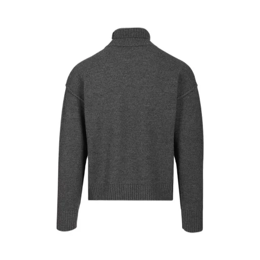 Heart Appliqué Roll-Neck Knitwear