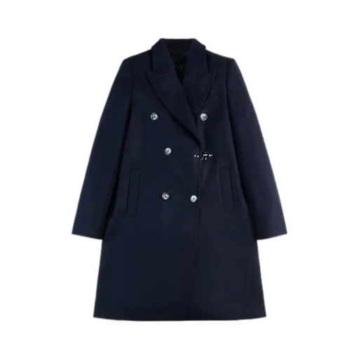 Coat In Wool And Cashmere Fabric