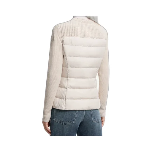Padded Wool Zip-Up Cardigan