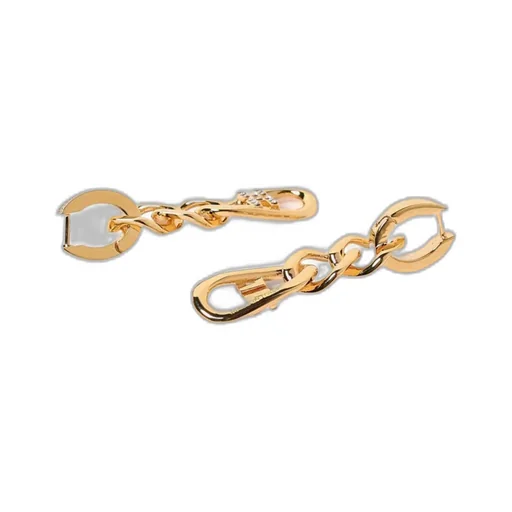 Crystal-Embellished Chain Earrings
