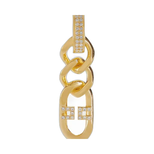 Crystal-Embellished Chain Earrings