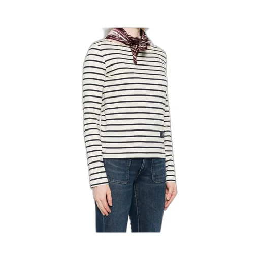 Striped Bandana-Detail Long-Sleeves T-Shirt