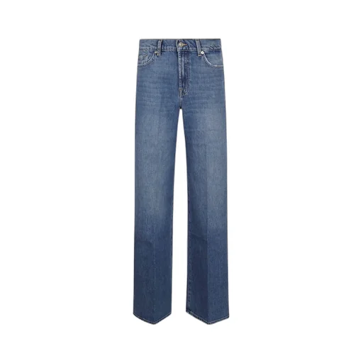 7 For All Mankind Flared Buttoned Jeans