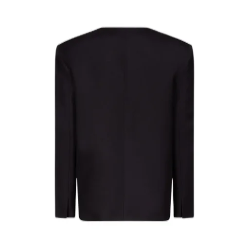 Collarless Suit Jacket