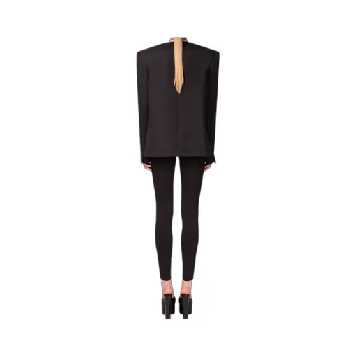 Collarless Suit Jacket
