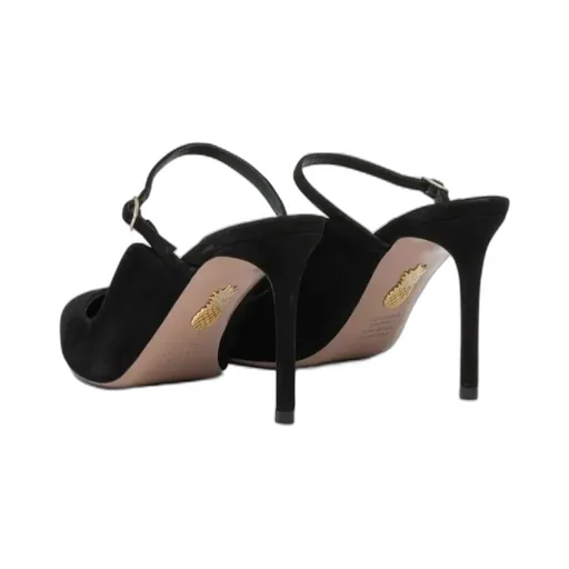 Ankle-Strap Suede Pumps