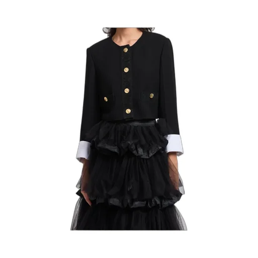 Crew Neck Long Sleeve Casual Jacket