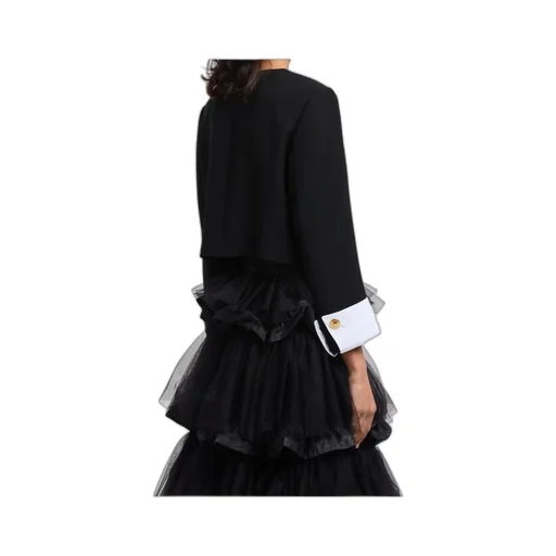 Crew Neck Long Sleeve Casual Jacket