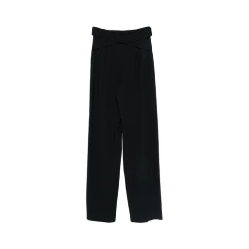 Emporio Armani Pleat Detailed Straight Leg Trousers