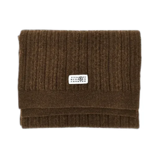 Mm6 Maison Margiela Numeric Patch Ribbed Scarf