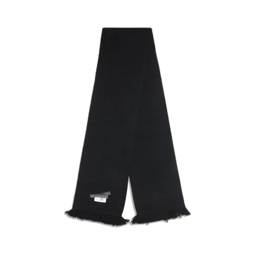 Mm6 Maison Margiela Logo Patch Fringed Scarf