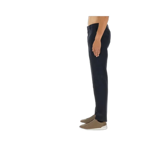 Side-Pocket Raw-Edge Trousers