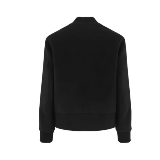 Wool Zip-Front Bomber Jacket